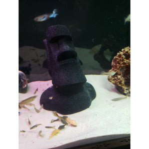 Άγαλμα Moai από ελαστικό για καθαριστές plecostomus