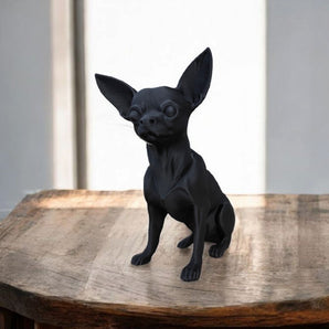 Minimalistisk Chihuahua skulptur til boligindretningen
