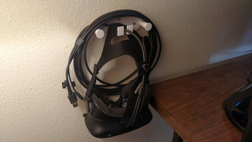 Επιτοίχια βάση για VR headset με αποθήκευση καλωδίων