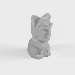 'Cat Trump: Αστείο άγαλμα γάτας και Τραμπ'