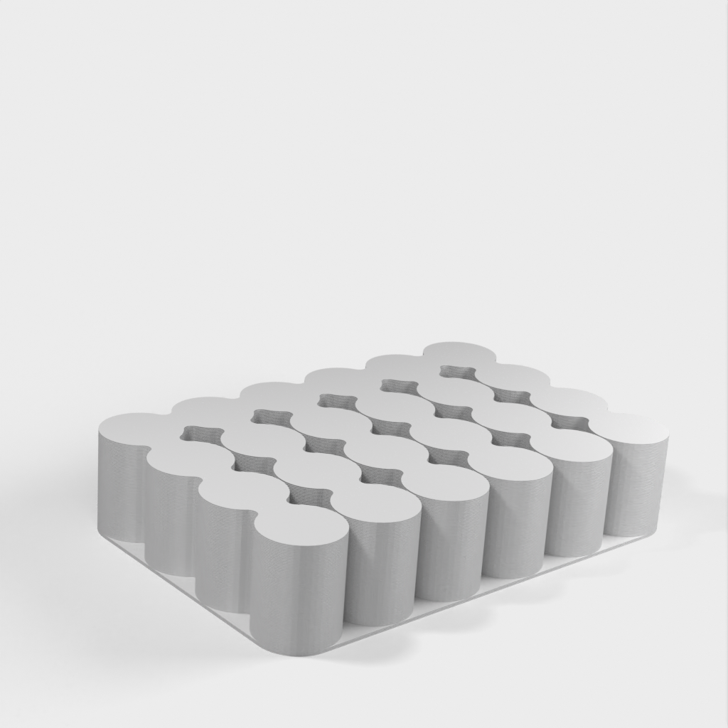 Batteriholder til AA, AAA, 18650 og 9V Batterier (Vase Mode Print)
