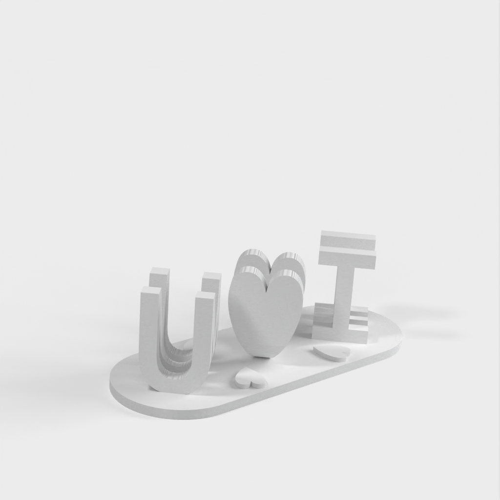 Προσαρμοσμένη βάση οθόνης 3D Ambigram Letters Illusion