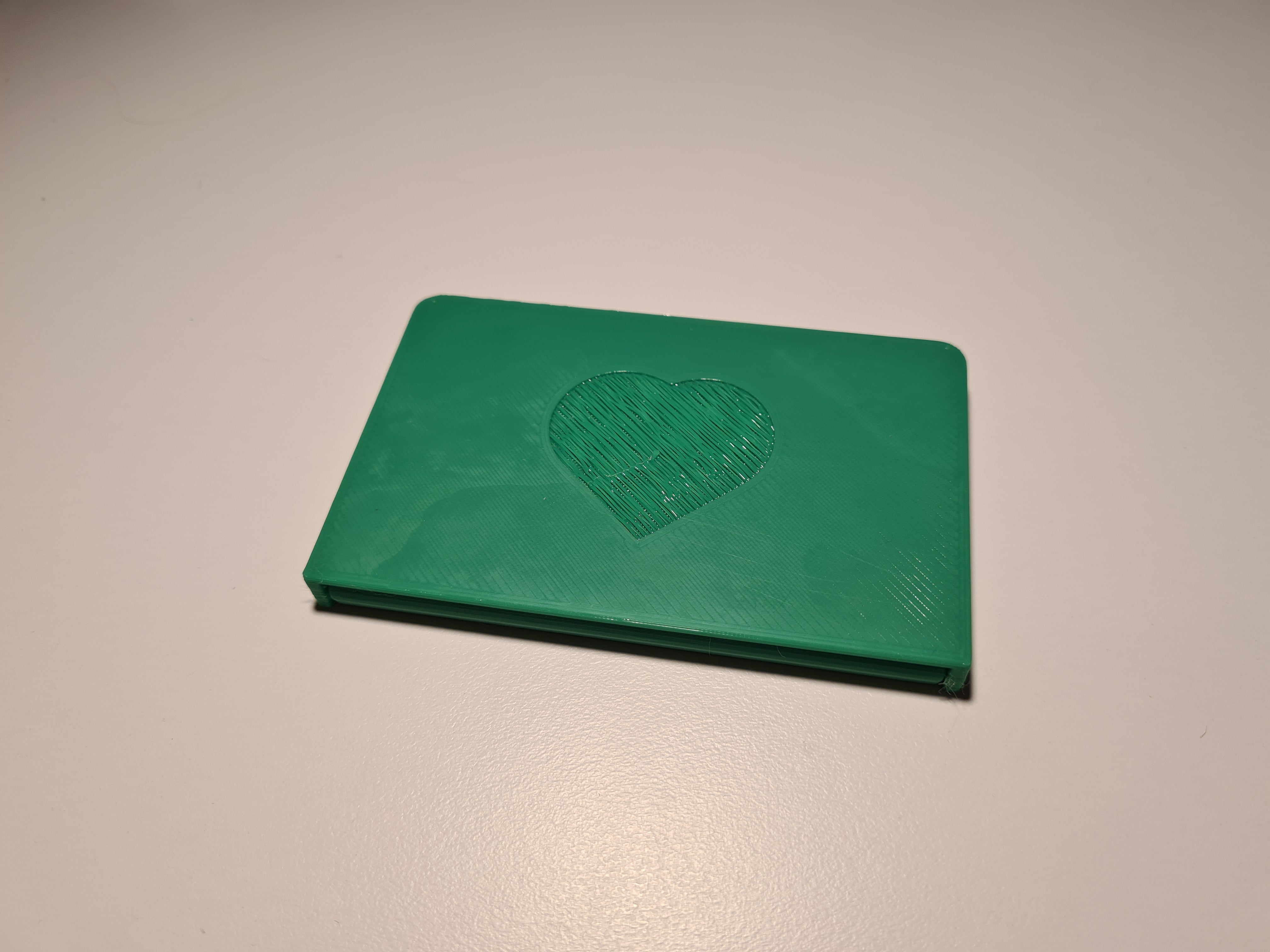 Θήκη για επαγγελματικές κάρτες τσέπης με καρδιά και γυαλιστερή έκδοση