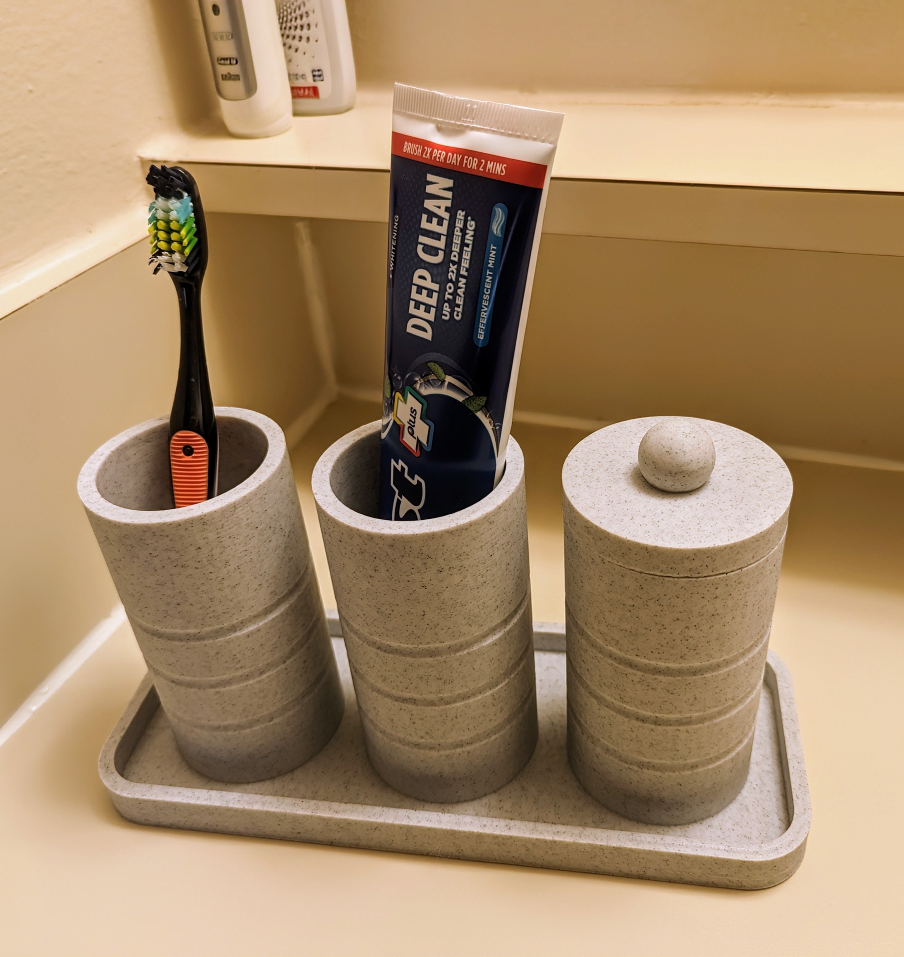 Οργανωτής μπάνιου για οδοντόβουρτσες και Q-tips
