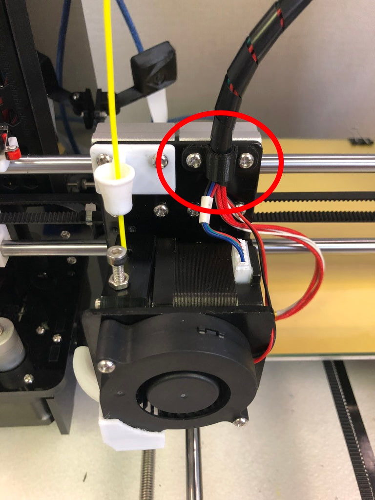 Anet A8 - Στερέωση καλωδίων για Hot End