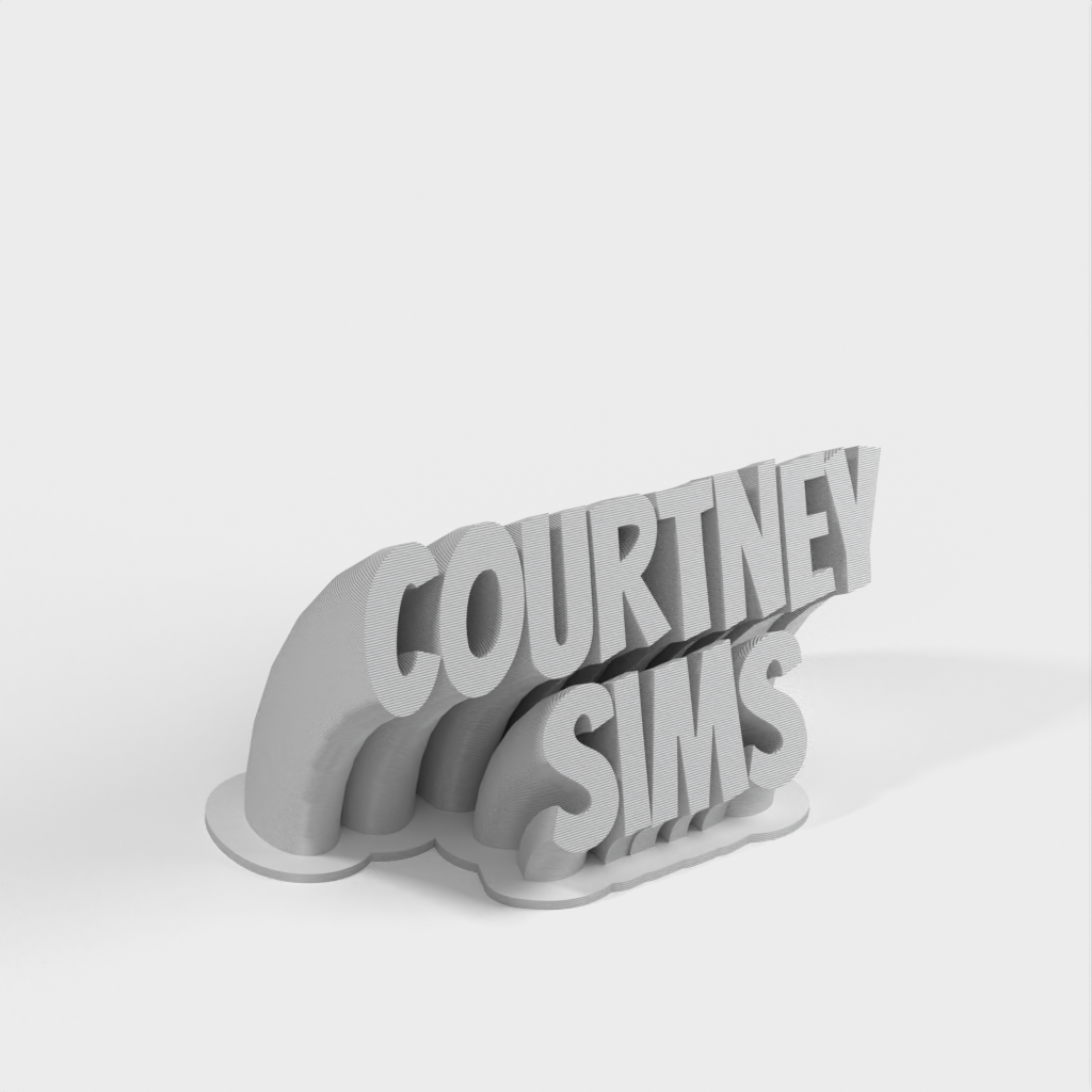 Εξατομικευμένη κονκάρδα ονόματος Courtney Sims
