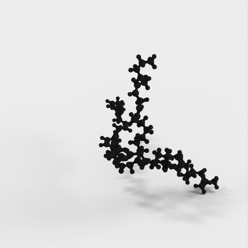 Μοριακό μοντέλο τριακυλογλυκερόλης σε ατομική κλίμακα