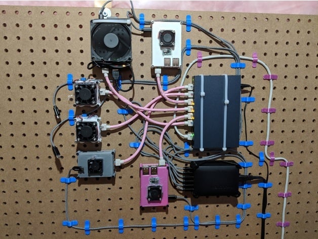 2 Πινάκας σύρμα Clip (Pegboard) - Χρήσιμα κλιπ για τη διαχείριση καλωδίων