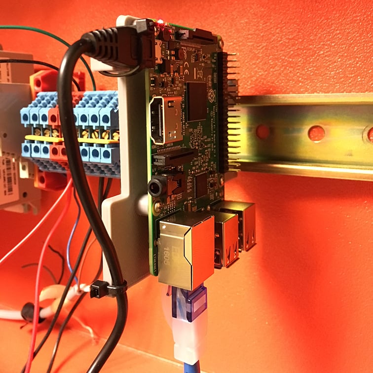 Στήριγμα ράγας DIN για Raspberry Pi