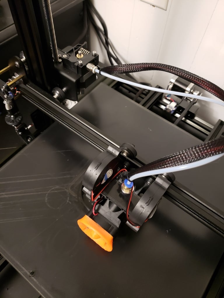 Βάση αναβάθμισης για Geeetech A10/A30: E3D V6 Hotend και Dual 5015 Υποστήριξη ανεμιστήρα