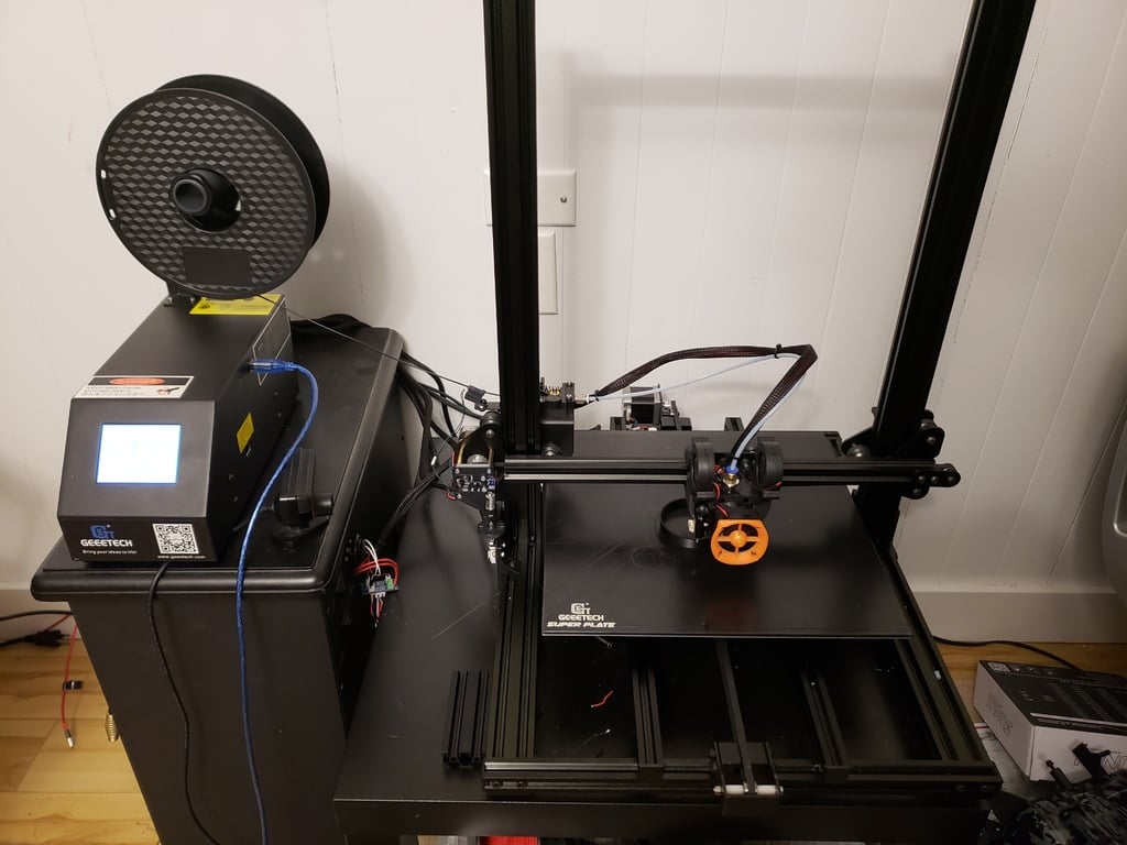 Βάση αναβάθμισης για Geeetech A10/A30: E3D V6 Hotend και Dual 5015 Υποστήριξη ανεμιστήρα