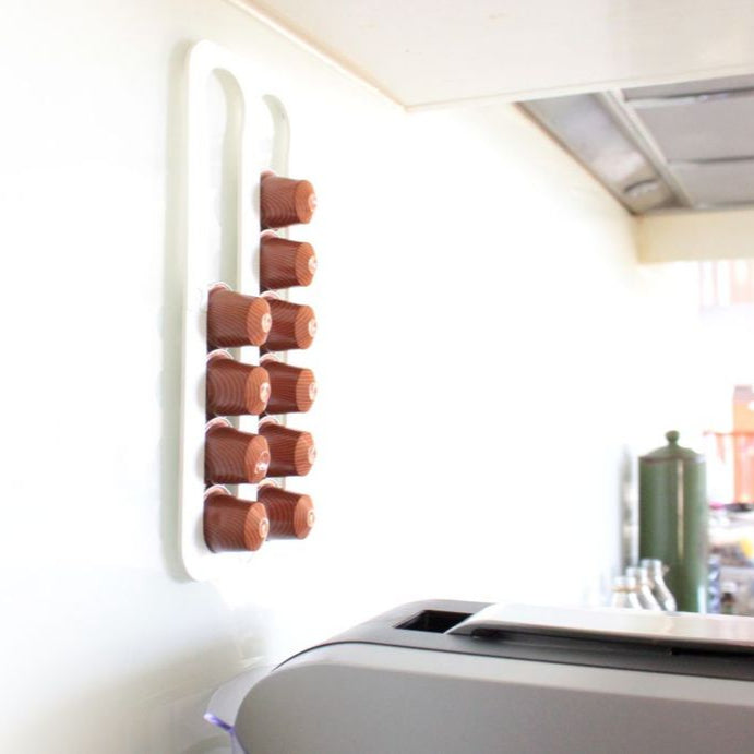 Βάση καψουλών καφέ Nespresso Abacus για τοίχο και ντουλάπι