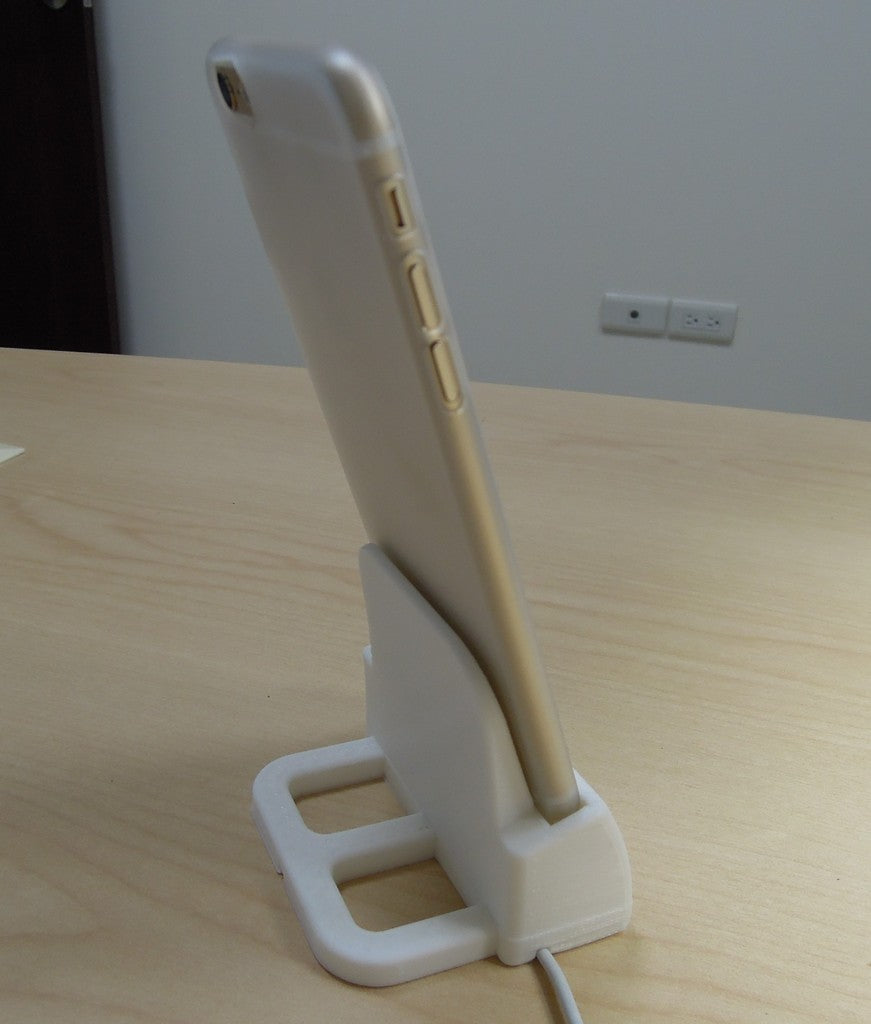 Βάση φόρτισης iPhone6 και 6 Plus με κέρατο ηχείου και ρυθμιζόμενη όδευση καλωδίων