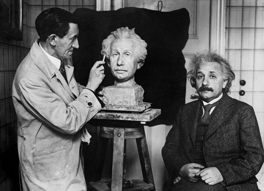 Προτομή Albert Einstein 3D Scan - Χάλκινο άγαλμα για εκτύπωση