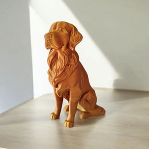 Κομψό Άγαλμα Golden Retriever σε χρυσό χρώμα