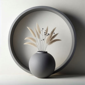 Moderne designvase med unik dekorativ ring