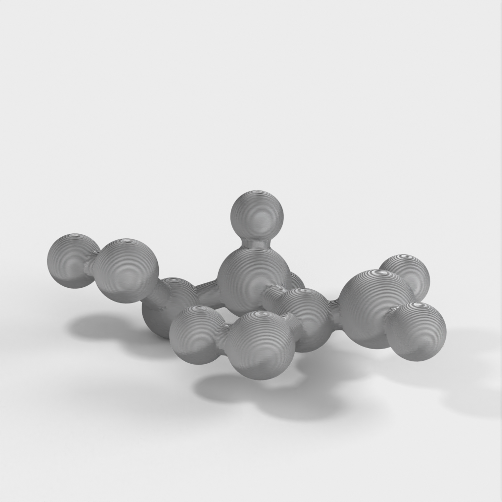 Μοριακή μοντελοποίηση - Οξικό βινύλιο - μοντέλο ατομικής κλίμακας του κύριου μονομερούς της γλίτσας