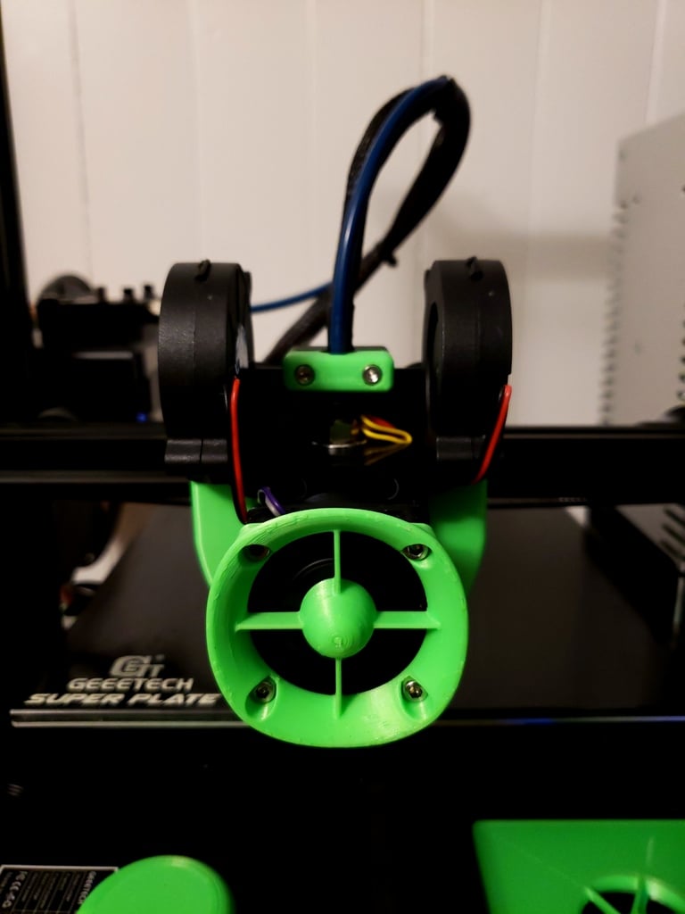Βάση αναβάθμισης για Geeetech A10/A30: E3D V6 Hotend και Dual 5015 Υποστήριξη ανεμιστήρα