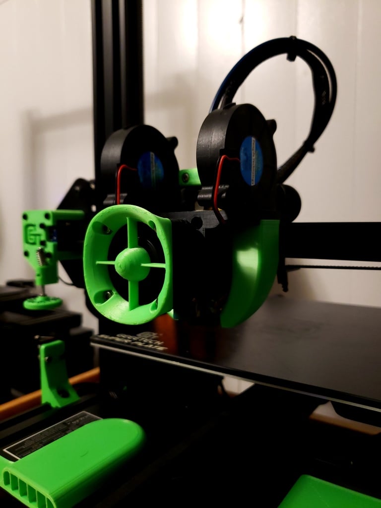 Βάση αναβάθμισης για Geeetech A10/A30: E3D V6 Hotend και Dual 5015 Υποστήριξη ανεμιστήρα
