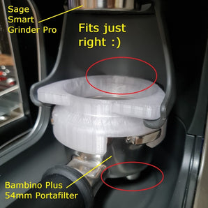 Χοάνη δοσολογίας για 54mm Breville Bambino Plus Portafilter - Ταιριάζει στο Smart Grinder Pro