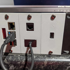 Raspberry Pi USB3 Hub &amp; Έξτρα θύρα δικτύου - Προσαρμογέας τοποθέτησης σε ράφι 19" 2U