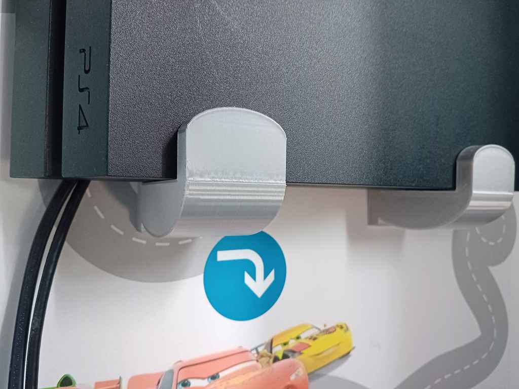 Βάση στήριξης κονσόλας PS4 στον τοίχο - οπές 5mm & 6mm