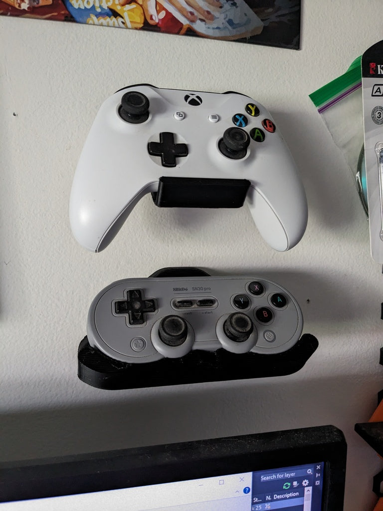 Απλή τοίχου στήριξη για το Game Controller (Xbox One και 8BitDo SN30Pro)