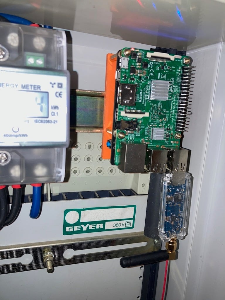 Πλάκα στερέωσης Raspberry Pi για ράγα DIN