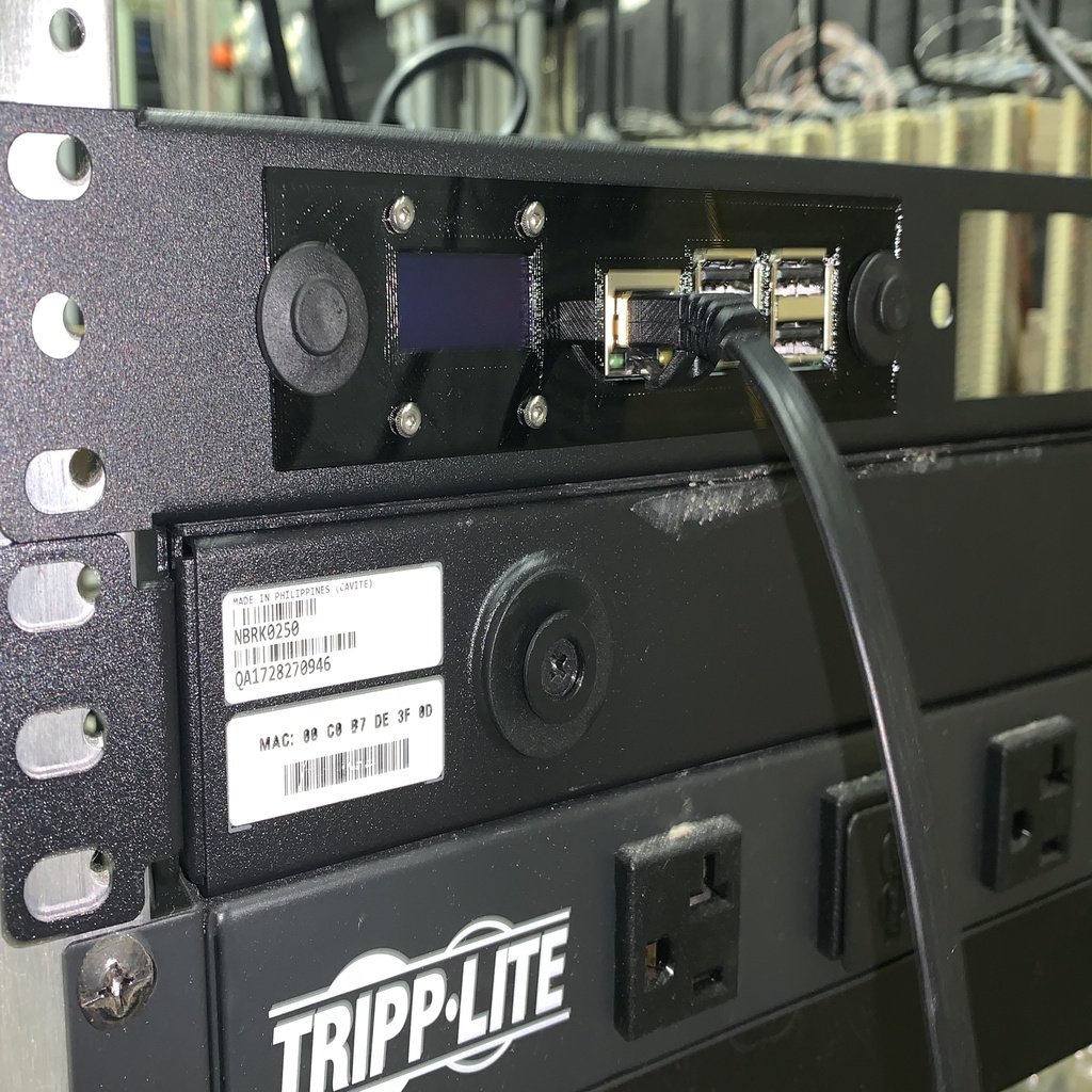 1U Rackmount για Raspberry Pi 3B+ και 4B με PoE Hat