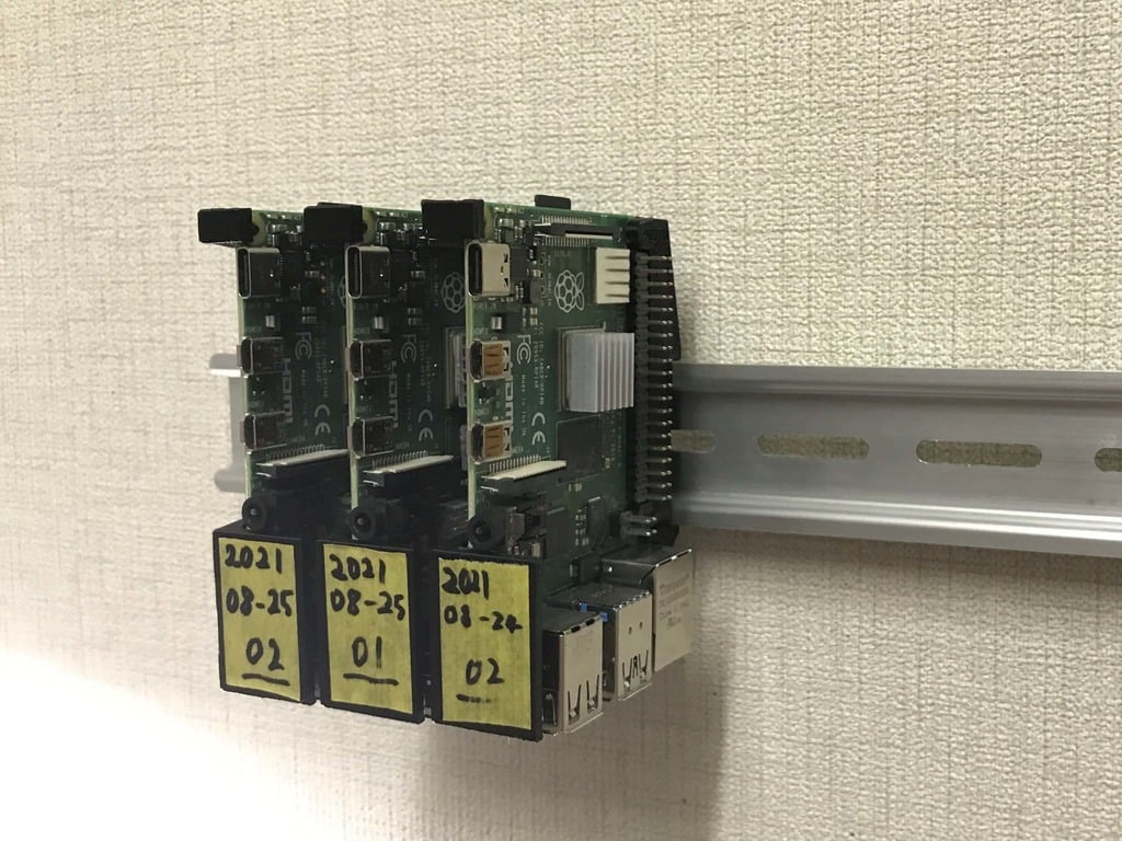DIN-συνδέσεις για Raspberry Pi 3, 4, 5 (μόνο 3D-εκτυπωμένα μέρη!)