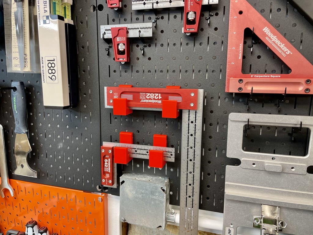 Επιτοίχια ανάρτηση για Woodpeckers Rustfrie Stålkvadrater στο Wall Control