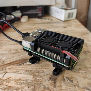Βάση ράγας DIN για Raspberry Pi 4 με θήκη Armor