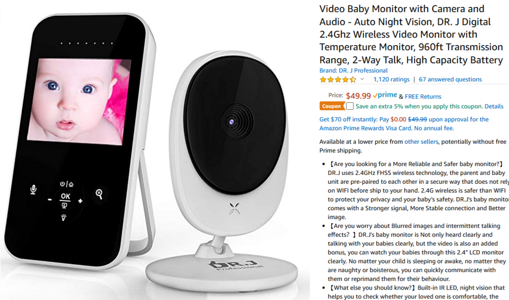 Κλιπ ζώνης hands-free για DR. J Professional Babymonitor