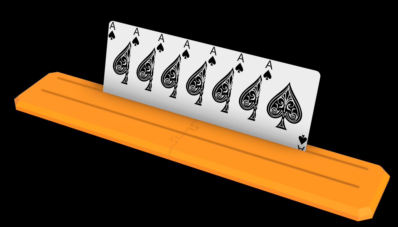 Puzzle-Connected Playing Card Holder