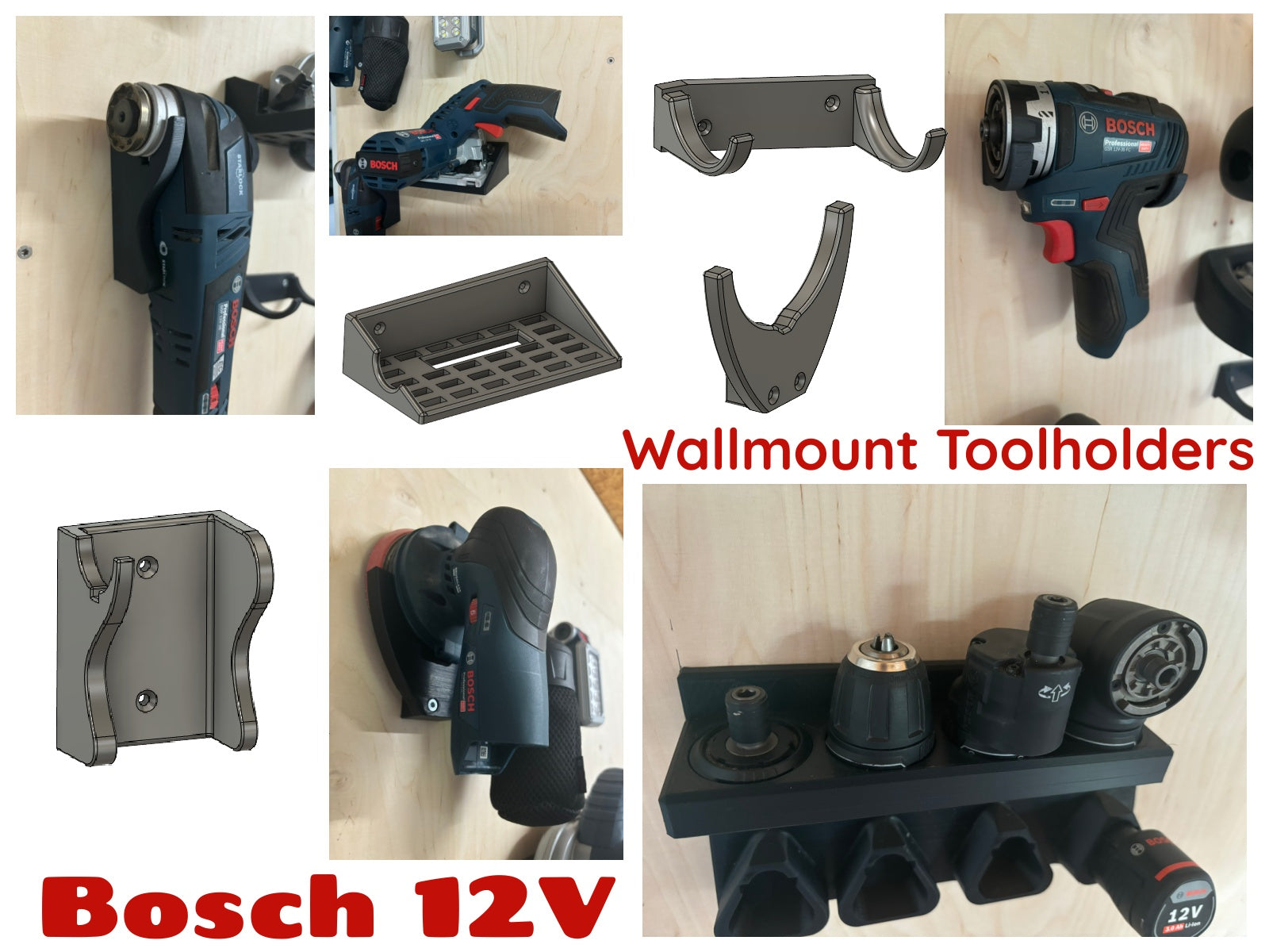 Bosch 12V Τοίχου Στήριξη για Μπαταρίες και Εργαλεία