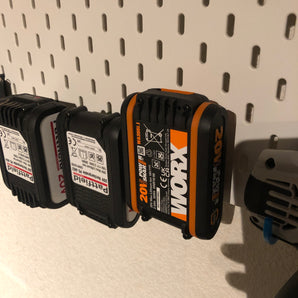 Έξυπνος κάτοχος 2 σε 1 για μπαταρίες Worx/Pattfield 20V – Για σύστημα IKEA Skadis