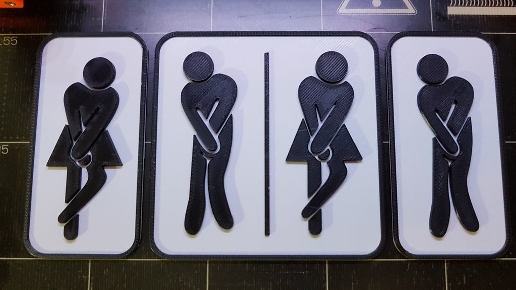 Αστεία πινακίδα τουαλέτας με φόντο