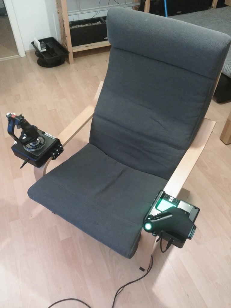 Στήριγμα Saitek X52 Pro Hotas για καρέκλα Ikea Poäng