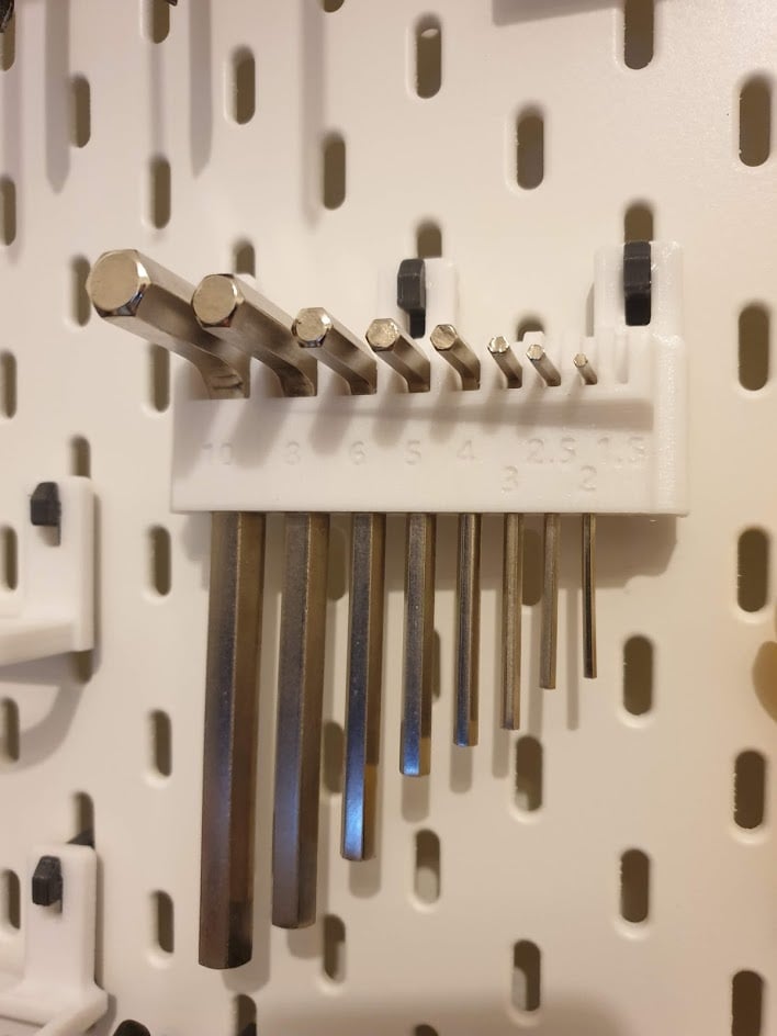 Εξαγωνική κλειδοθήκη για IKEA Skadis