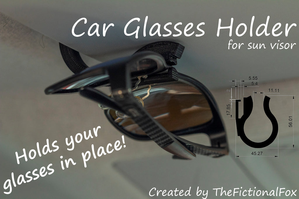 Στήριγμα γυαλιών ηλίου για αυτοκίνητο (διατηρήθηκε η εγκοπή)