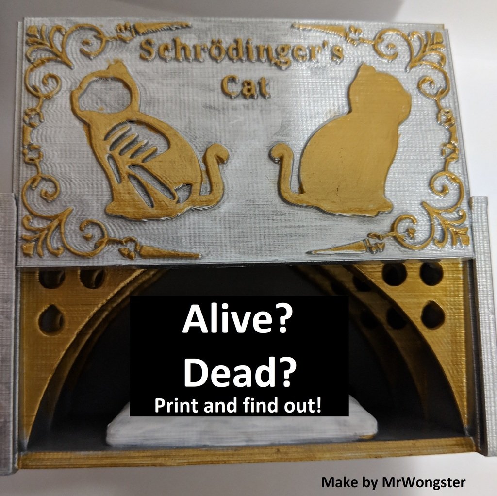 3D εκτύπωση της γάτας του Schrödinger, φυσική επίδειξη της θεωρίας της κβαντομηχανικής