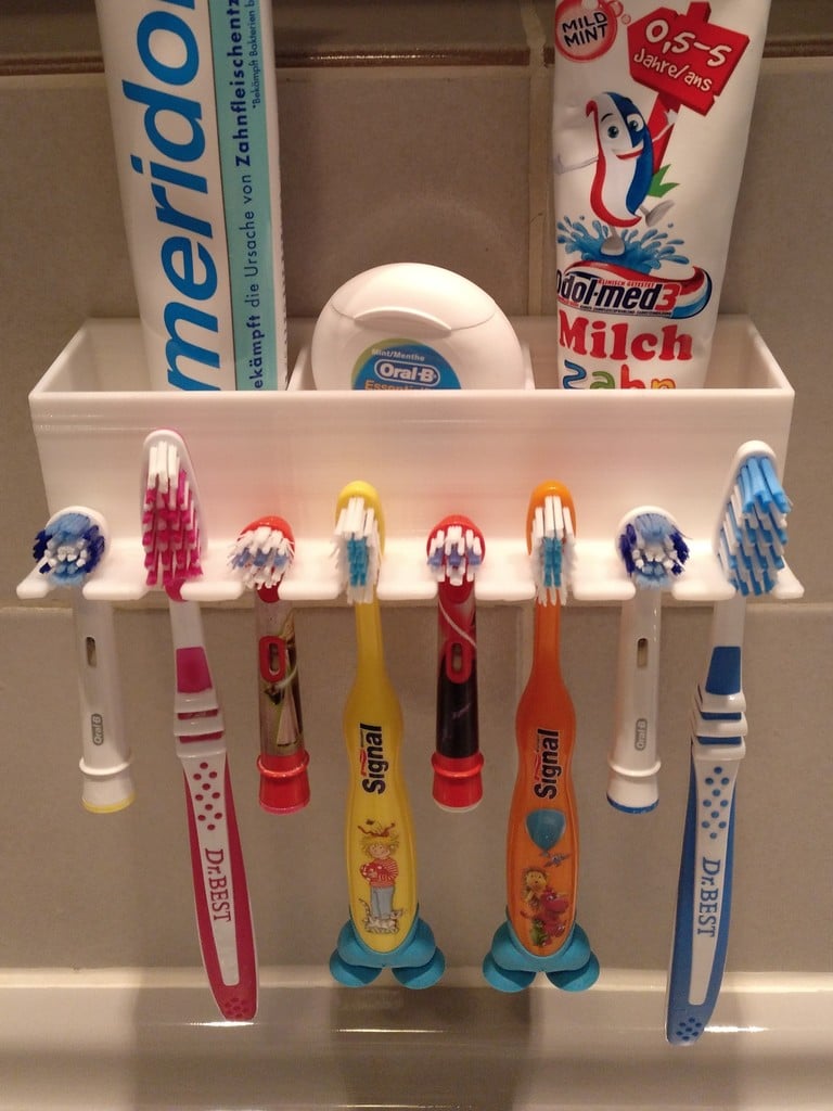 Επιτοίχιος οργανωτής μπάνιου για οδοντόβουρτσες και οδοντόκρεμα