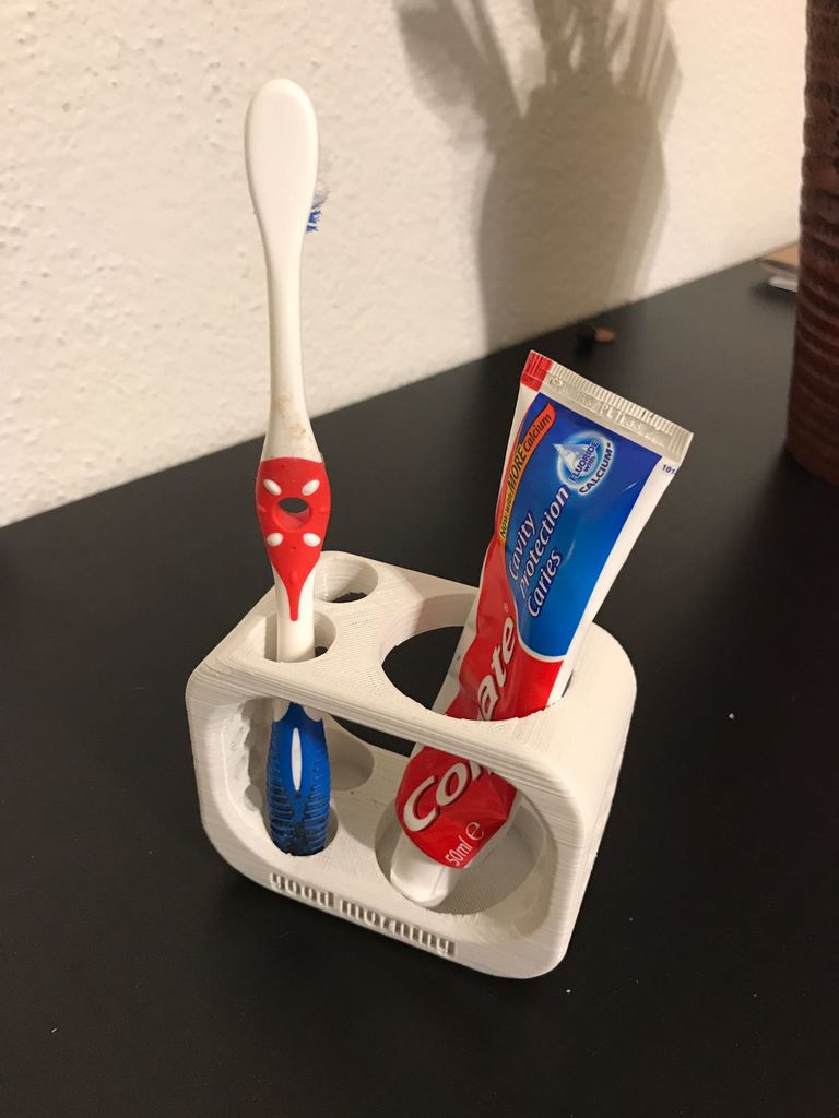 Βάση οδοντόβουρτσας και οδοντόκρεμας για 2 οδοντόβουρτσες
