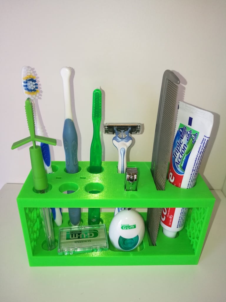 Οργανωτή μπάνιου με χώρο για 6 οδοντόβουρτσες και διάφορα αξεσουάρ