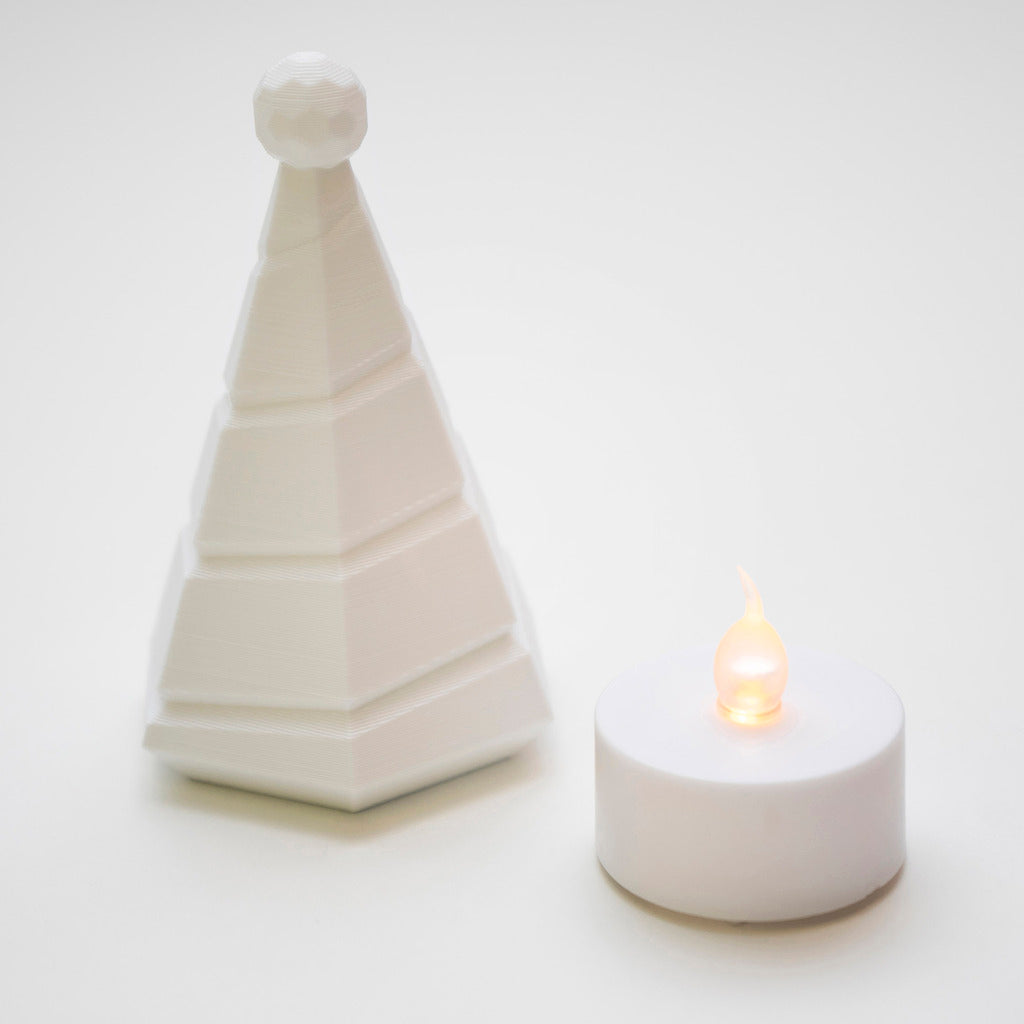 Ξύλινο κερί LED Tea Light για τα Χριστούγεννα από την Faberdashery