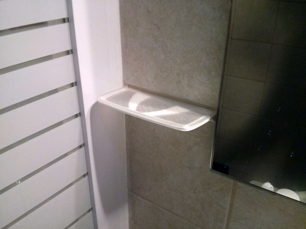 Ράφι μπάνιου με διάφανο δίσκο