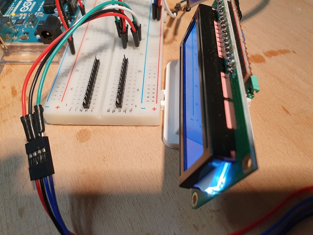 Universal στήριγμα LCD με κεκλιμένο βύσμα για τυπικό Steckbrett για Arduino και Raspberry Pi