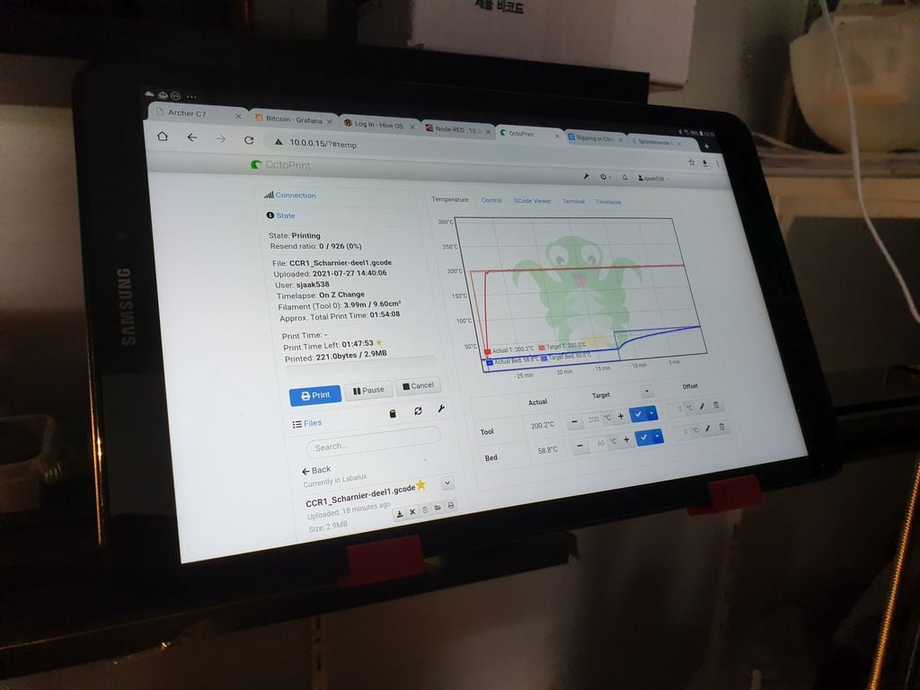 Βάση tablet για εκτυπωτές Creality 3D με προφίλ 20x20
