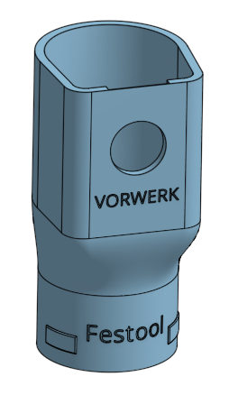 Προσαρμογέας σωλήνα ηλεκτρικής σκούπας Festool για εξολκέα σκόνης Vorwerk