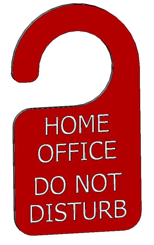Τρίχρωμη πινακίδα πόρτας οικιακού γραφείου: &quot;Μην ενοχλείτε&quot;